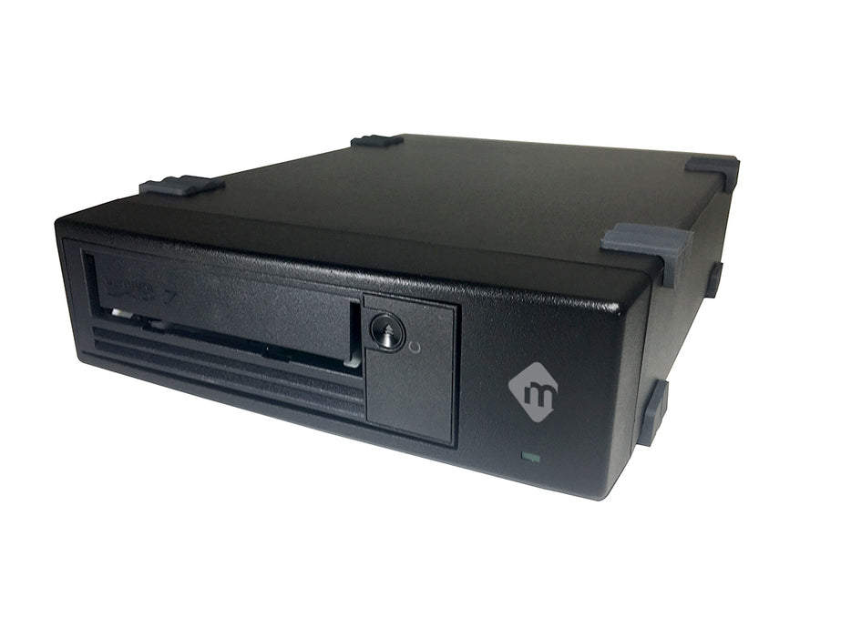 mLogic Desktop LTO-7 SAS tape drive 3/4 view